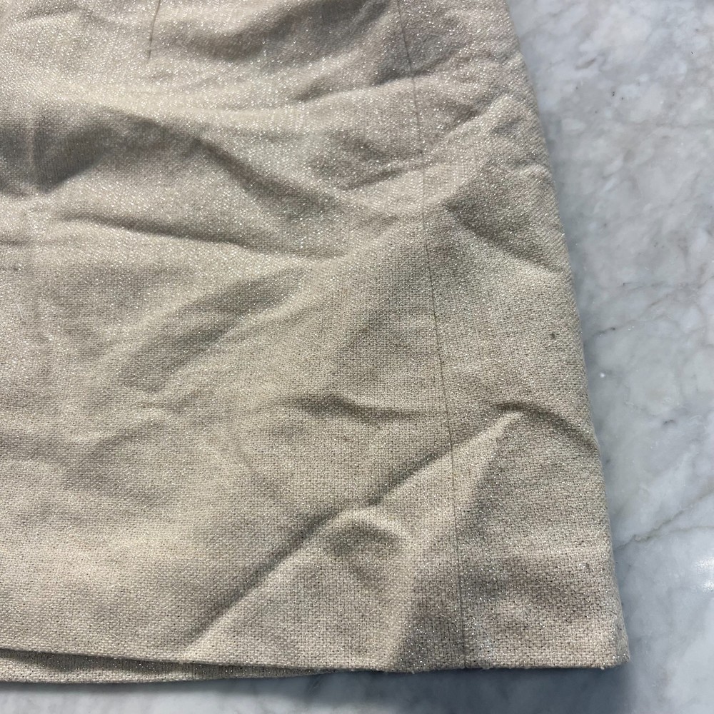 J. Crew Ivory Shimmer Wool Blend Mini Skirt 6 - Picture 11 of 13